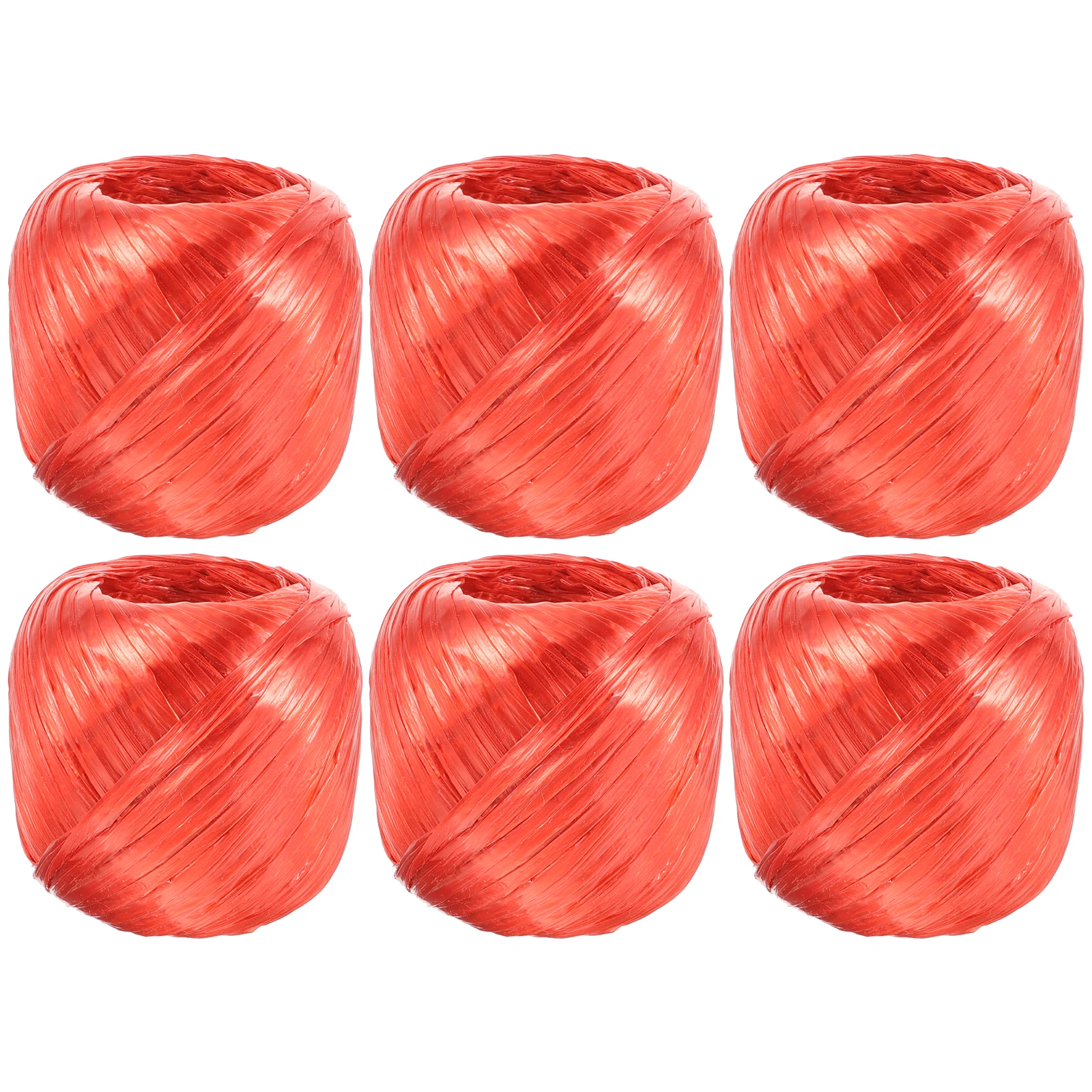 

6 Rolls Plastic Binding Rope For Packing Fixing Strap Luggage Load Tie Down Cargo Lashing Strong Bundle Securing Car Motorbike