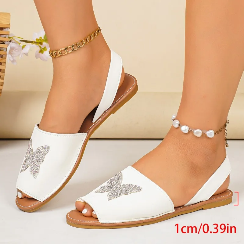 2026 Summer New Style Fish-Toe Flat Sandals for Women, Beaded Sandals