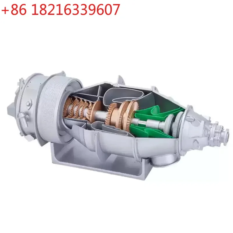 PT6A Turboprop Engine Model Helicopter Turbine Shaft Engine Assembly Model Kit Half perspective Design 3D Printed 99+ Parts