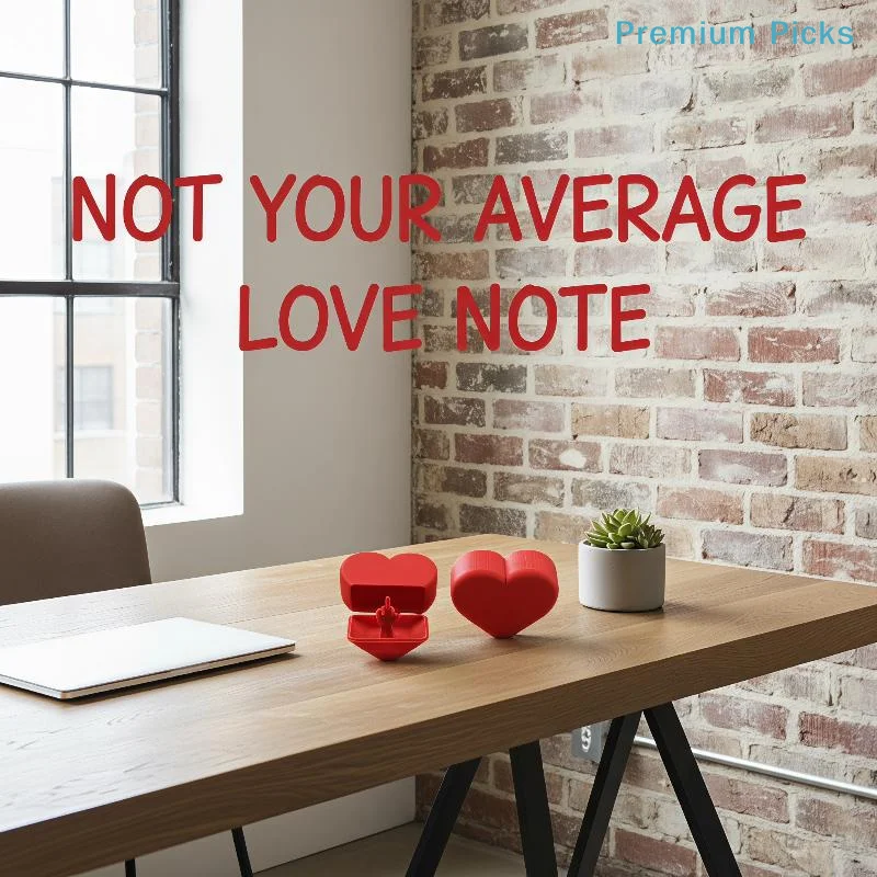 portableFunny Hidden Middle Finger Gift Box 3D Printed Heart Shaped Surprise Prank Prop for Home Office Desk Decor