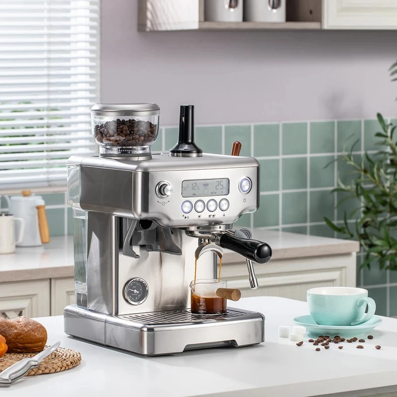 Profsional Automatic 4 in Cafetera Cappuccino Home Commercial Exprso Coffee Maker/prso hine With