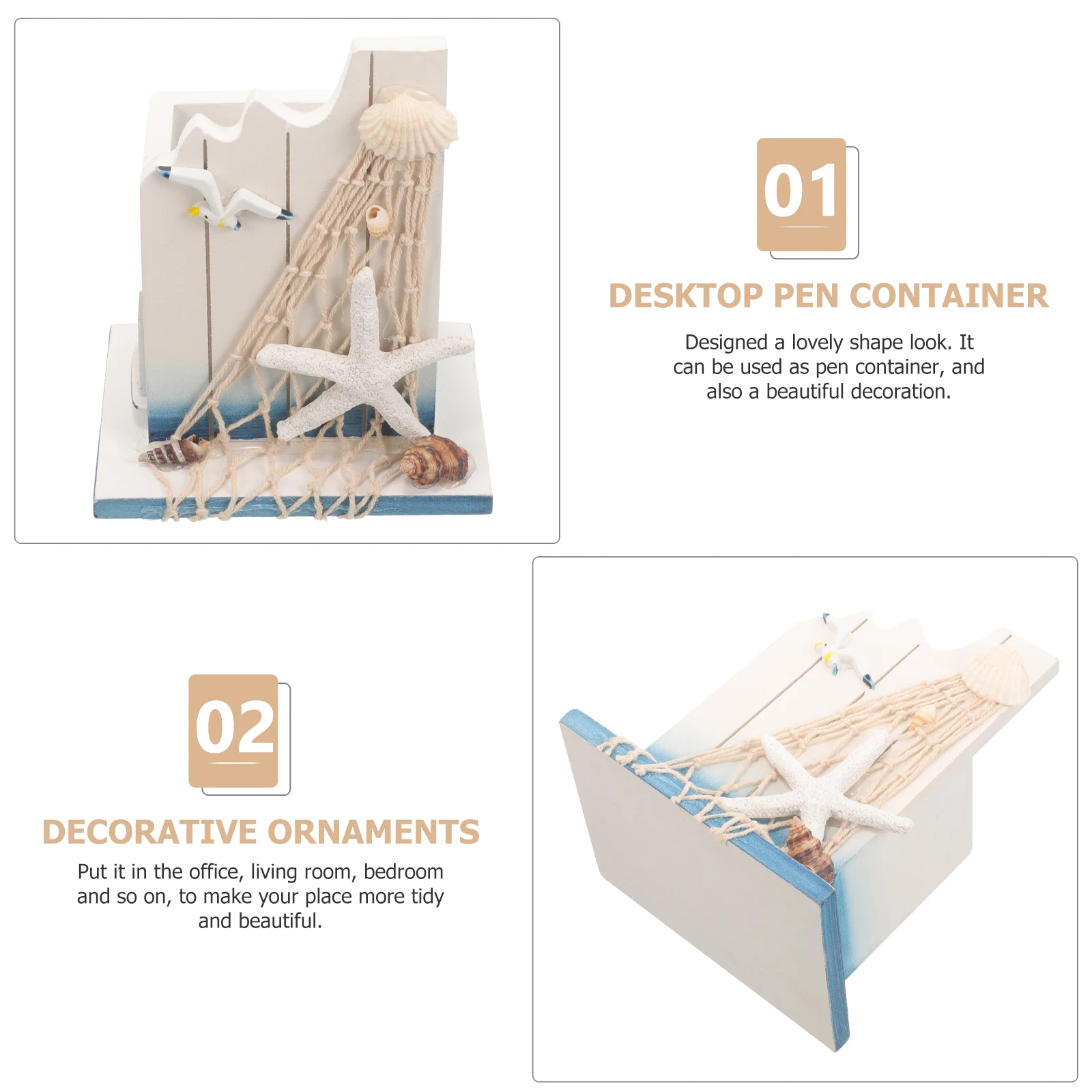 

Wooden Pen Holder Desk Organizers Storage Office Decor Elegant Nordic Retro Material Smooth Eco Friendly Creative Shape Gift