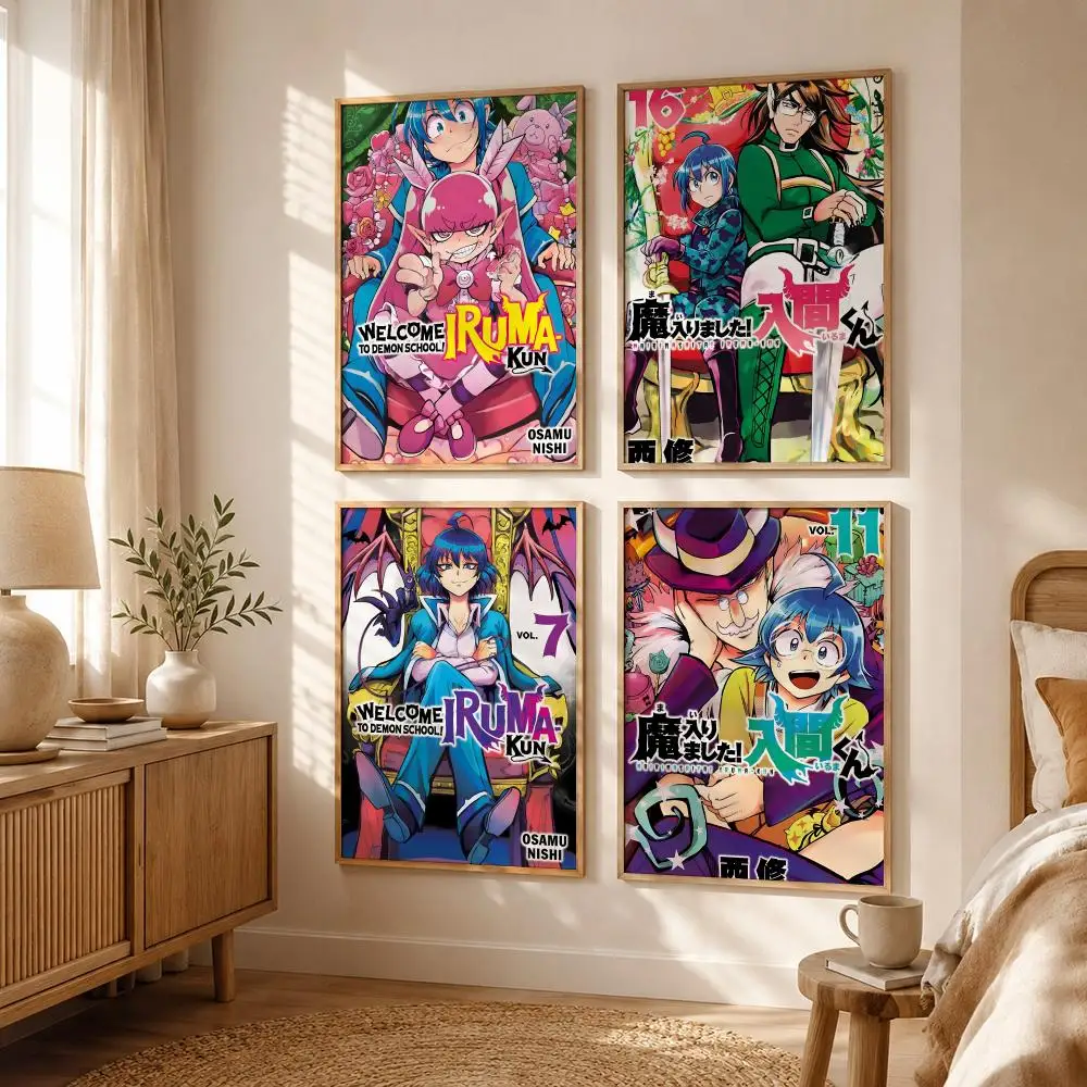 W-Welcome To Demon School Iruma-kun Poster All-match HD Waterproof Self-Adhesive Wall Art Sticker For Home Bedroom