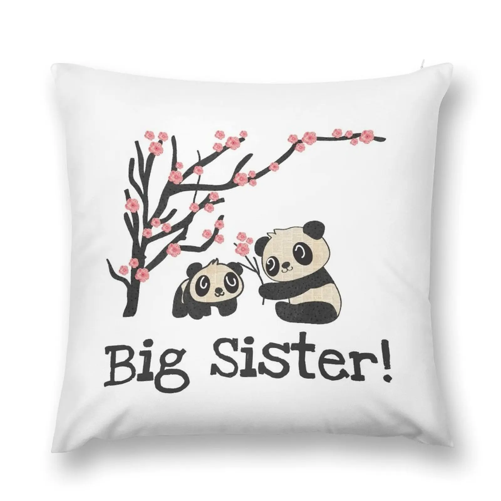 

Panda Bears Big Sister Throw Pillow Cushions christmas cushions covers home decor items pillow