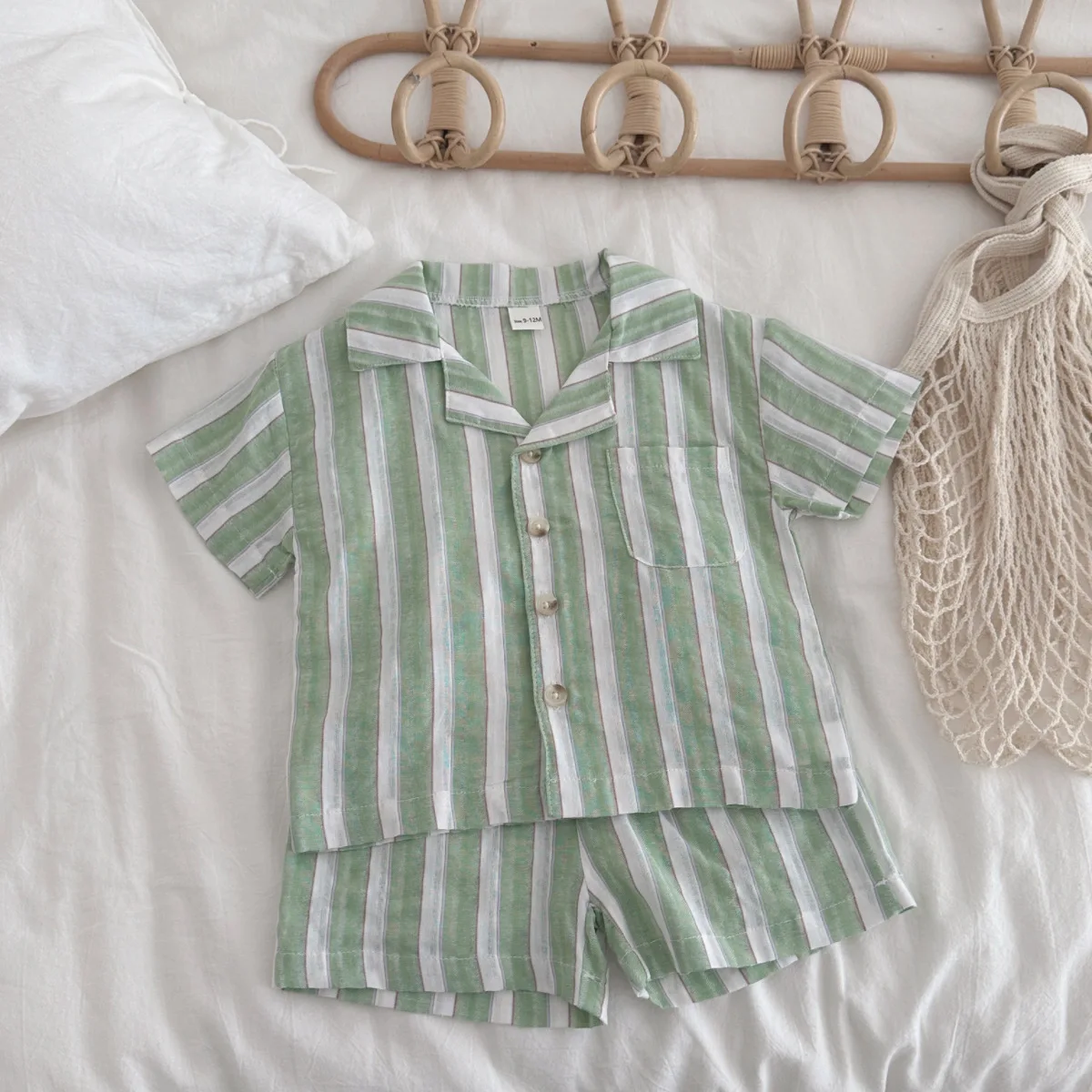 الكورية الصيف طفل الفتيان الملابس مجموعة موضة الترفيه الوليد الطفل التلبيب قميص مخطط + السراويل الفتيات الملابس 0-3Y الأطفال 2 قطعة