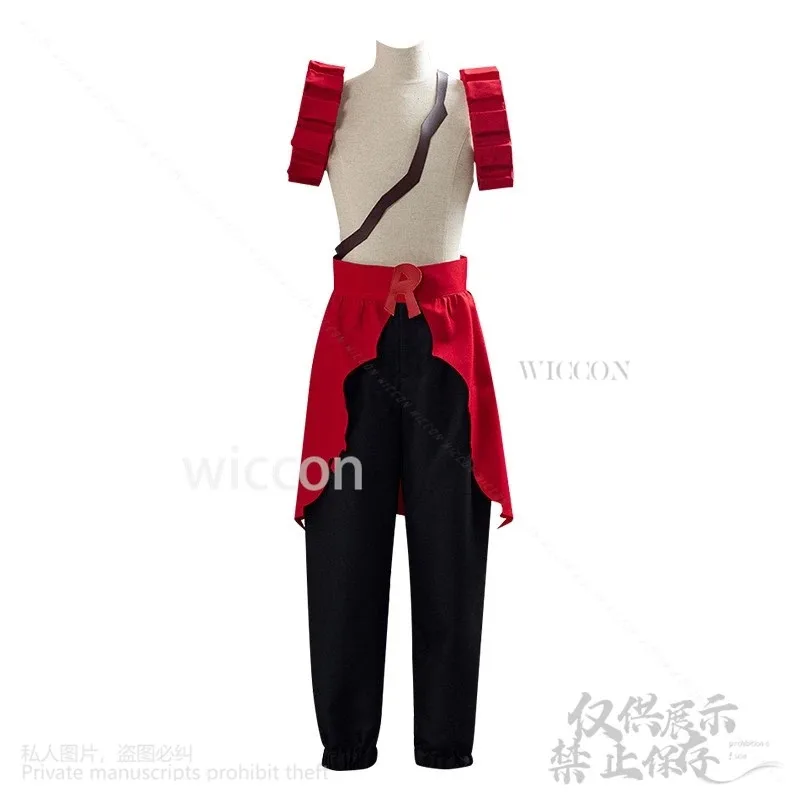 

a7d@Anime Kirishima Eijiro Cosplay Academiaa Red My Heroo Wig Battle Uniform Pants Props For Halloween Christmas Party Customize