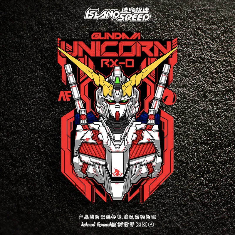 

Gundam Unicorn Animation Mecha Series Car Sticker Waterproof Scratch Block Creative Decorative Body Sticker