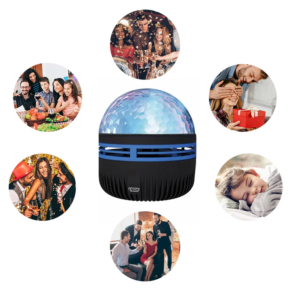 Projecteur LED Galaxy RVB avec télécommande, lumière de projection Stary Sky, lampe USB, escales de chambre, décoration de fête de Noël