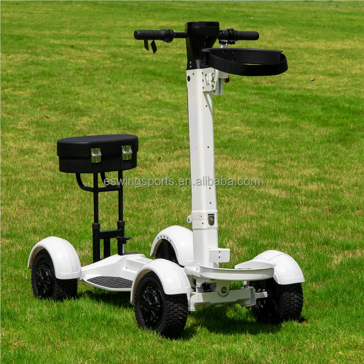 عربات جولف قابلة للطي سكوتر كهربائي 4 عجلات عربة جولف كهربائية مع حامل حقيبة جولف