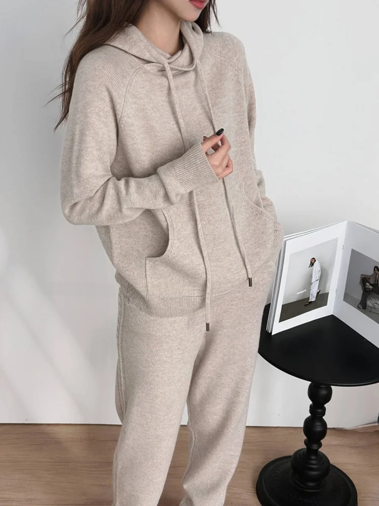 

Casual Loose Fit Hoodie ex Regular Sve Length round Ne Pure Color Commute Sle Home Street Wear Versatile Lazy Leisure