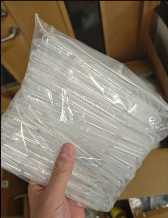 Disposable Sterile Pasteur Pipette 1/2/3/5/10ml Plastic Graduated Dropper Scale  100 pieces/pack