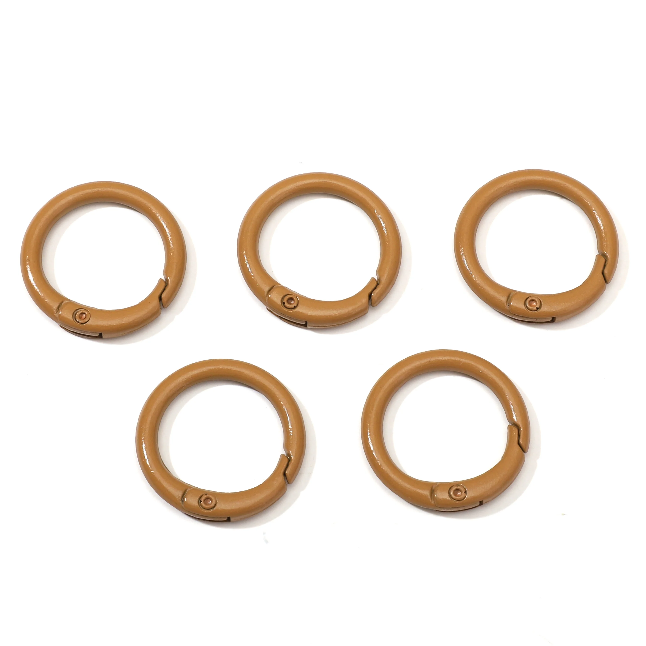 5Pcs Colorful Alloy O Ring Keychain