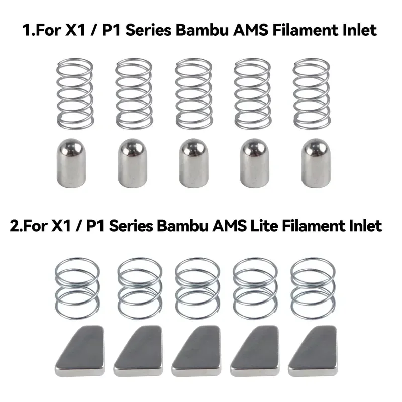 AMS Filament Inlet Spring Kit for Bambu Lab X1 / P1 / A1 / A1 Mini - One-Way Valve Components for AMS & AMS Lite