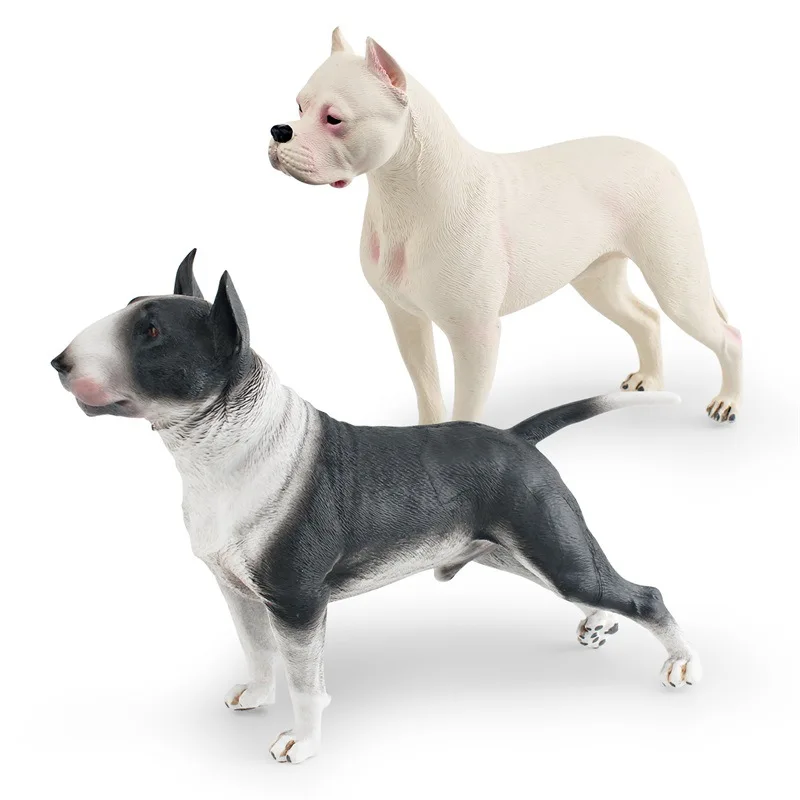 Symulacyjny model zwierzęcia dla dzieci, pies zwierzęcy, bull terier, dogger, spaniel, rottweiler, ozdoby statyczne, imitacje poznawcze
