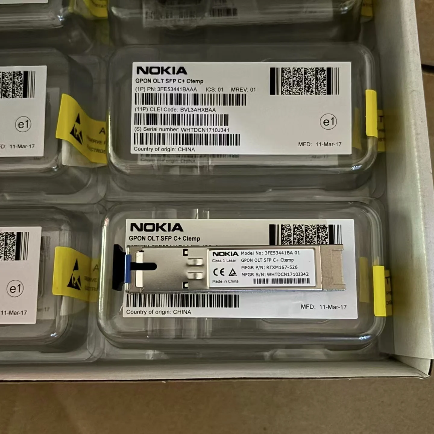 Alcatel-lucent NOKIA 3FE53441BA 3FE53441BC Optical Module GPON OLT SFP C+ Fiber Module