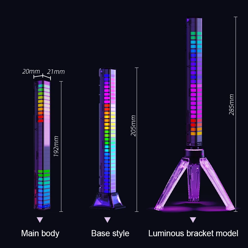 RGB Pickup Light Aktywowany głosem muzyka rytm światła komputer samochodowy RGB nastrojowe światło estetyczny wystrój pokoju gier