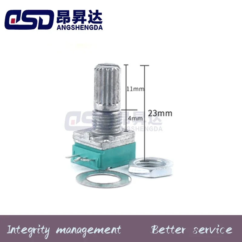 RK097 Amplifier Sealing Potentiometer, 5K, 10K, 20K, 50K, 100K, 500K, B5K, with 3-Pin Shaft, 15mm, 5pcs