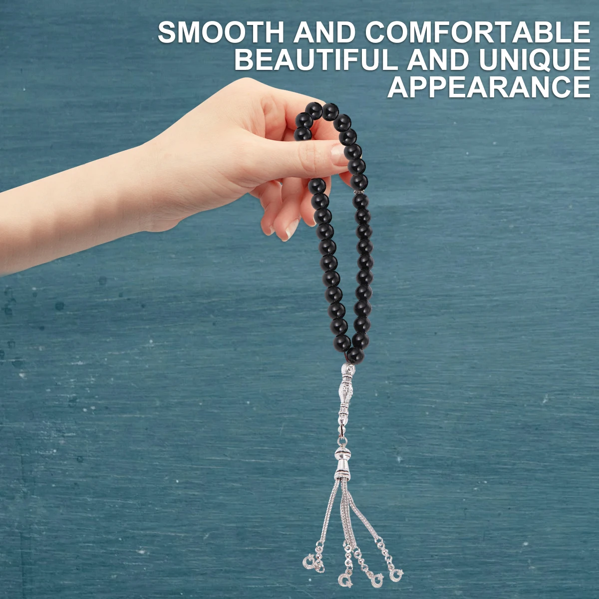 

Prayer Chain Ornament Smooth Durable Wedding Agate Beads Favor Islamic Supplies Muslim Supplies Beads Necklace