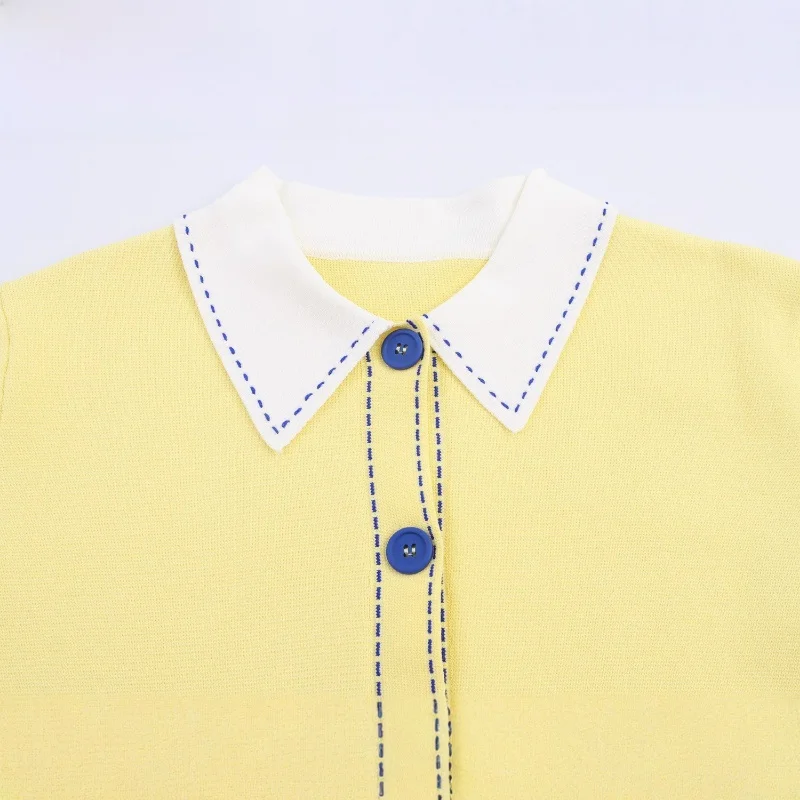 Chaqueta  de Punto Dulce y Moderna con Costuras en Línea, Estilo Casual para Mujer, Nueva Llegada de Principios de Otoño,...