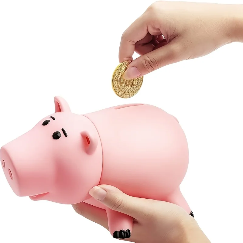 Cute Piggy Bank Creative Decor for Bedroom Study Coin Storage Can Perfect Festival Birthday Gift for Kids Adults