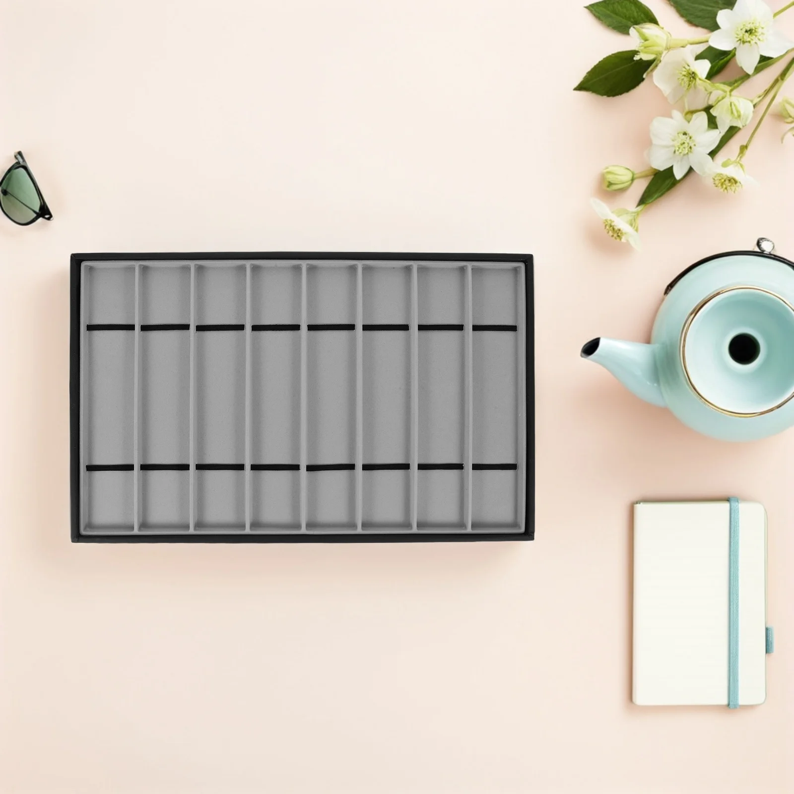 

Watch Display Tray 8-Slot Organizer Storage Box for Retail Shops Exhibitions Watch Holder Men Women Storage Box Compartments