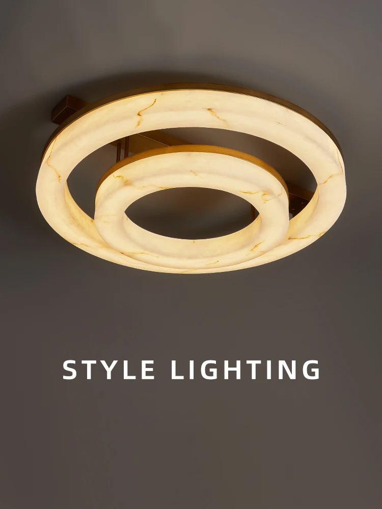 

Свет в итальянском стиле, роскошный имитация мрамора, потолочный светильник для гостиной, новый светильник для спальни в китайском стиле, модель номера, ниша, дизайнер