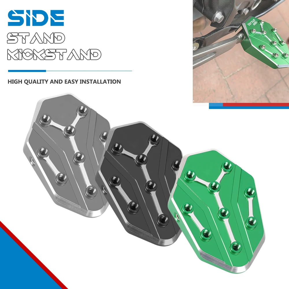 

For KAWASAKI NINJA 300 650 1000 ER6F ER-6F Ninja650 ZX10R ZX-10R ZX6R Kickstand Side Stand Extension Pad Foot Support Plate Base