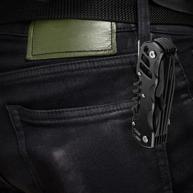 Multifunktionales Klappmesser aus Edelstahl mit Aluminiumlegierungsgriff – Geeignet für den Heimgebrauch und Outdoor-Camping (EDC-Werkzeug) – Detail 18