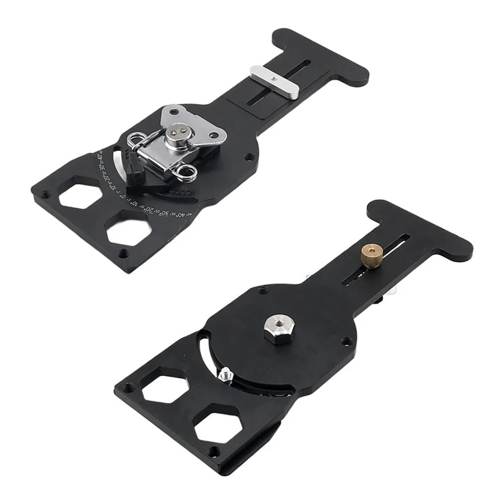 Aluminum Alloy Adjustable Track Saw Protractor with for Quick Lock and 19 Angle Stops for Accurate Cuts from 45 to 45 Degrees