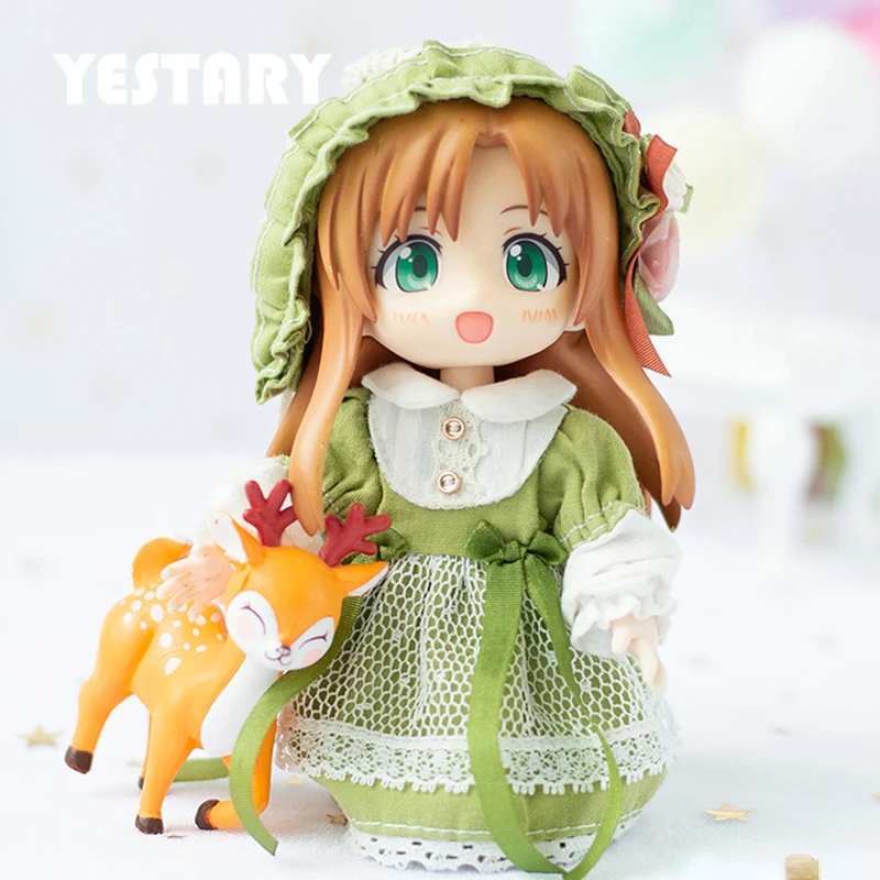 

YESTARY Obitsu11 BJD Doll Clothes For YMY GSC Molly 1/12 Dolls Accessories Clothing Fashion Forest Green Dress For Girls Gifts