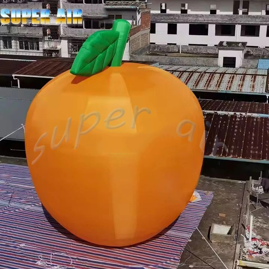 Auf Bestellung gefertigtes Riesenfruchtmodell aufblasbarer Nabel orange für Partydekoration