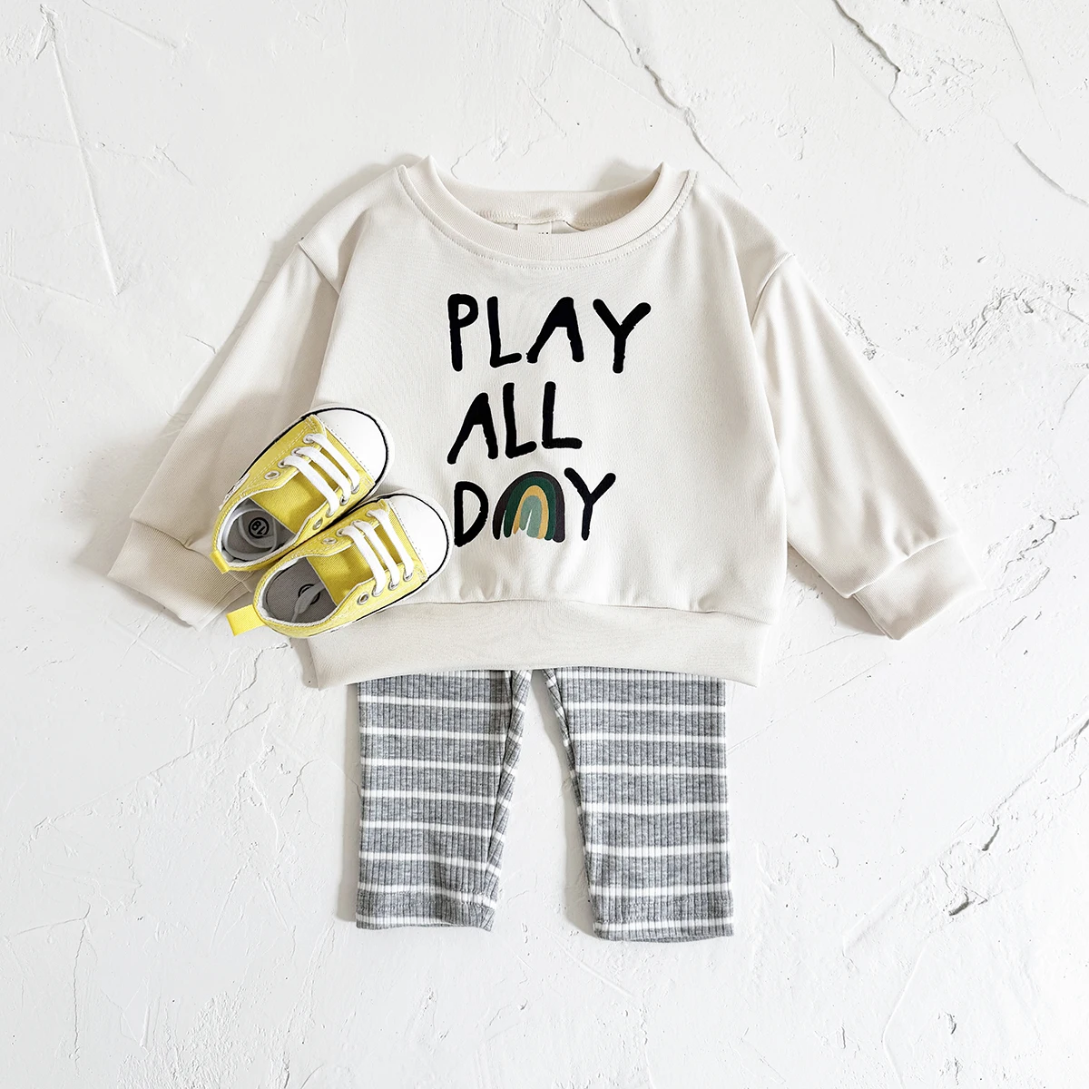 

Baby Girl Clothing Sets Letter Print Pullover Infant Suit Boys Spring Autumn Long Sleeve Top+Bottom New Stylish Toddler 2Pcs