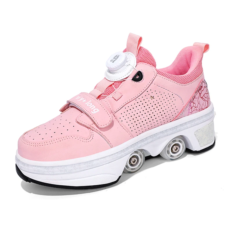 High Quality In Stock Outdoor designers Breathable Skate Roller Shoes New style Colorful 4wheels Unisex Roller Shoes For Men