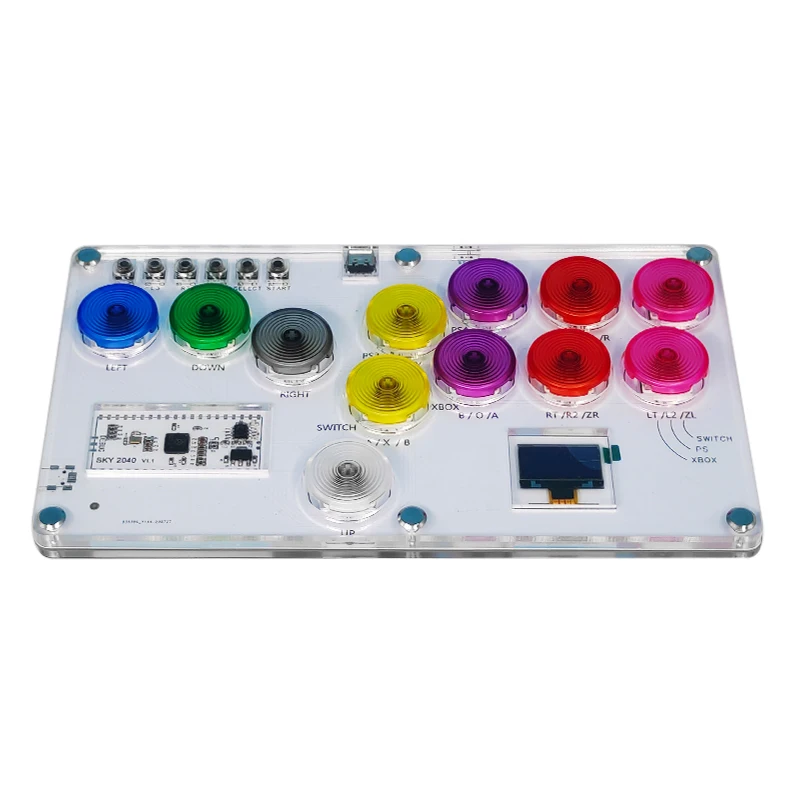 Hitbox Arcade Fighting Video Game LED Flatbox Hot-swap Encoder Controller Xinput/Dinput Mini All Buttons Console For PC/NS/PS4