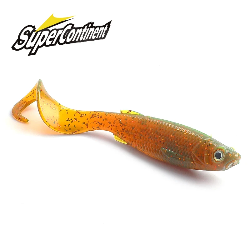 2023 Supercontinent Swimbait Shad T-Tail Luya miękka przynęta 5cm/6.5CM Pike Zander Predator Fishing 3d oczy Miękka przynęta Przynęty wędkarskie
