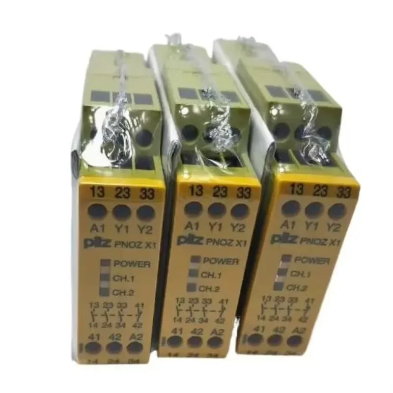 Реле безопасности Pilz PNOZ X1 13 23 33 A1 Y1 Y2, источник питания Ch1 Ch2, промышленное управление