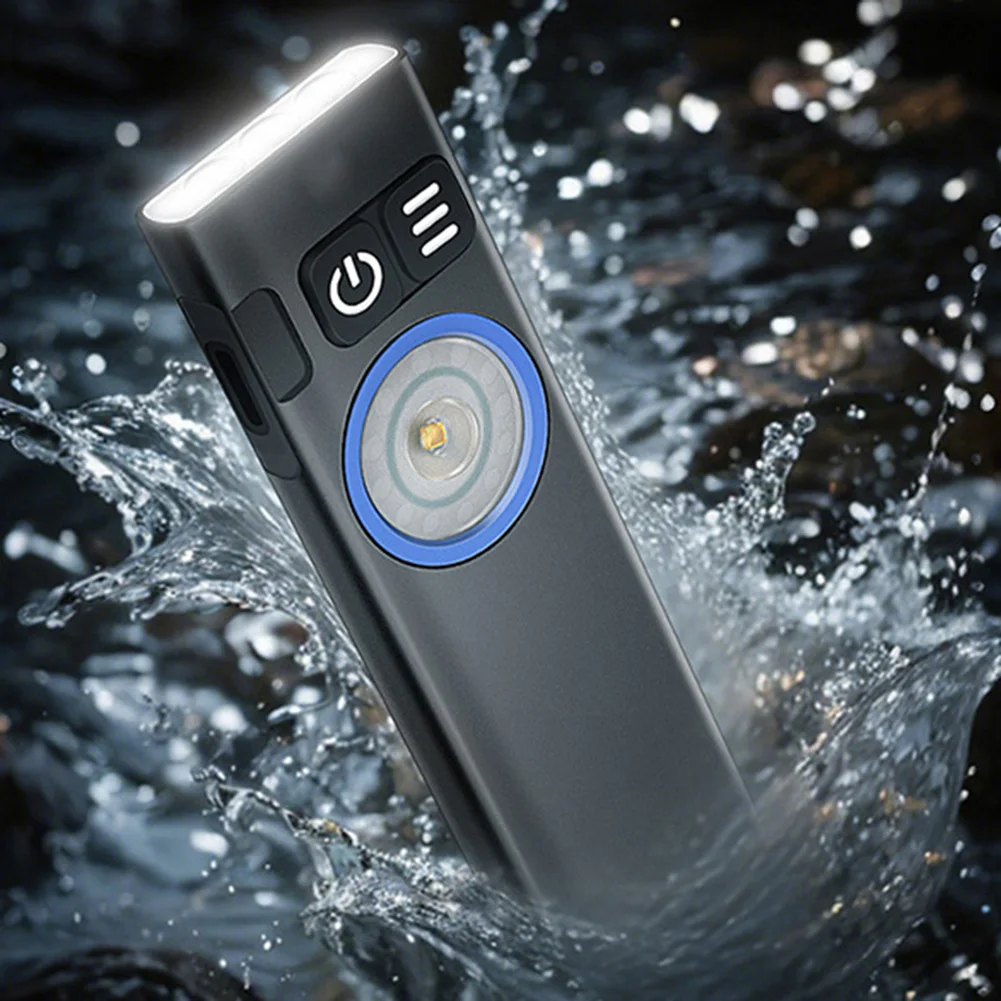 650 Lumens Rechargeable Flashlight USB-C LED Torch Multi-Mode Aluminum Alloy EDC Light With Clip For Outdoor Camping Night Patro