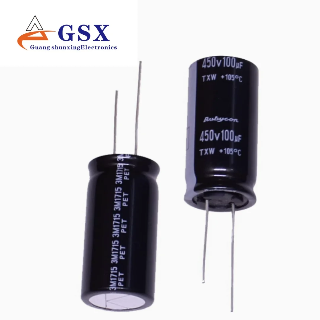 

Brand new original genuine imported aluminum electrolytic capacitor 450v100uf 18 * 35 ruby TXW high-frequency long-life