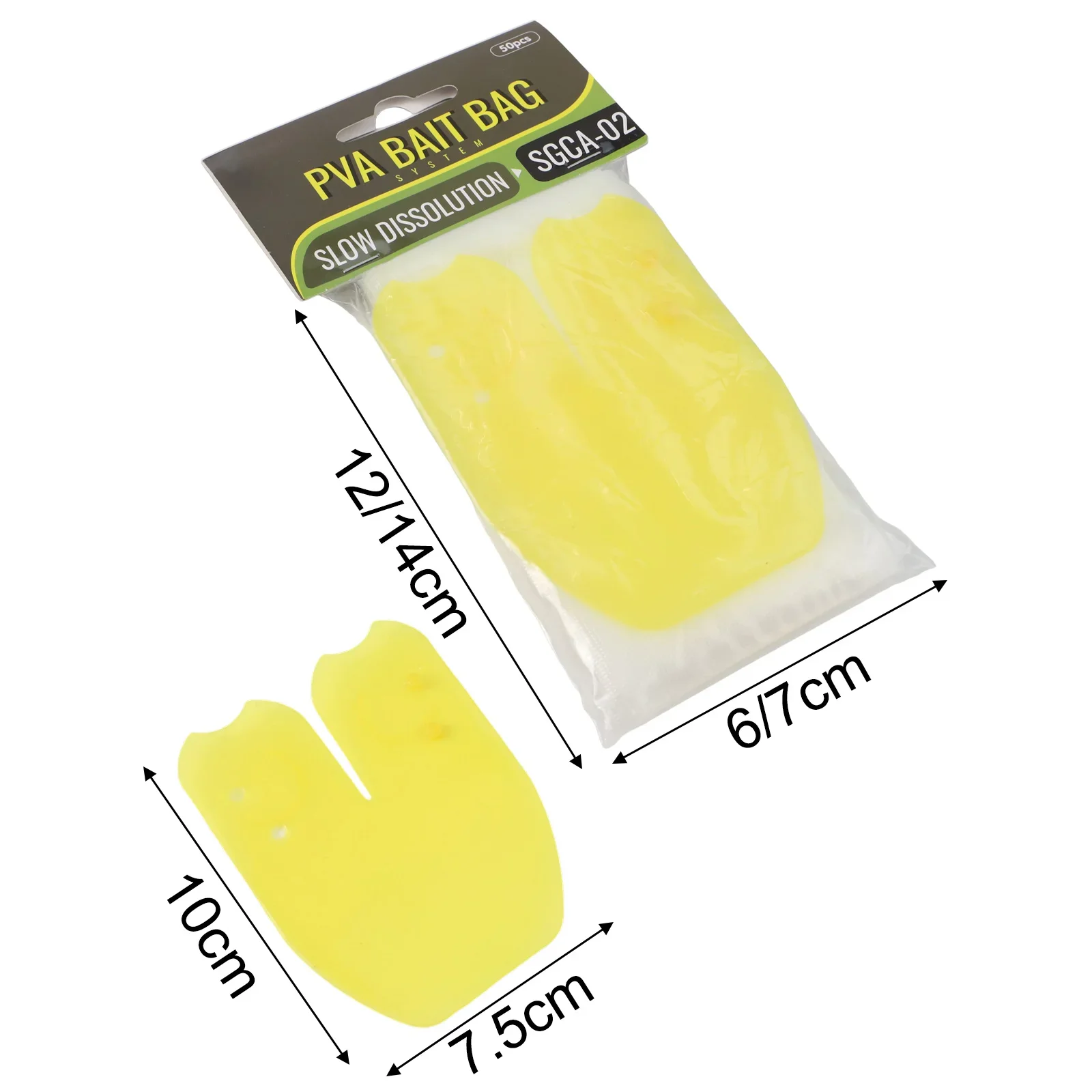 Bait Loader PVA Fishing Bait Bag Fast Fold Action Multiple Sizes Available Suitable For Powders Fishing Bait Loading Kit