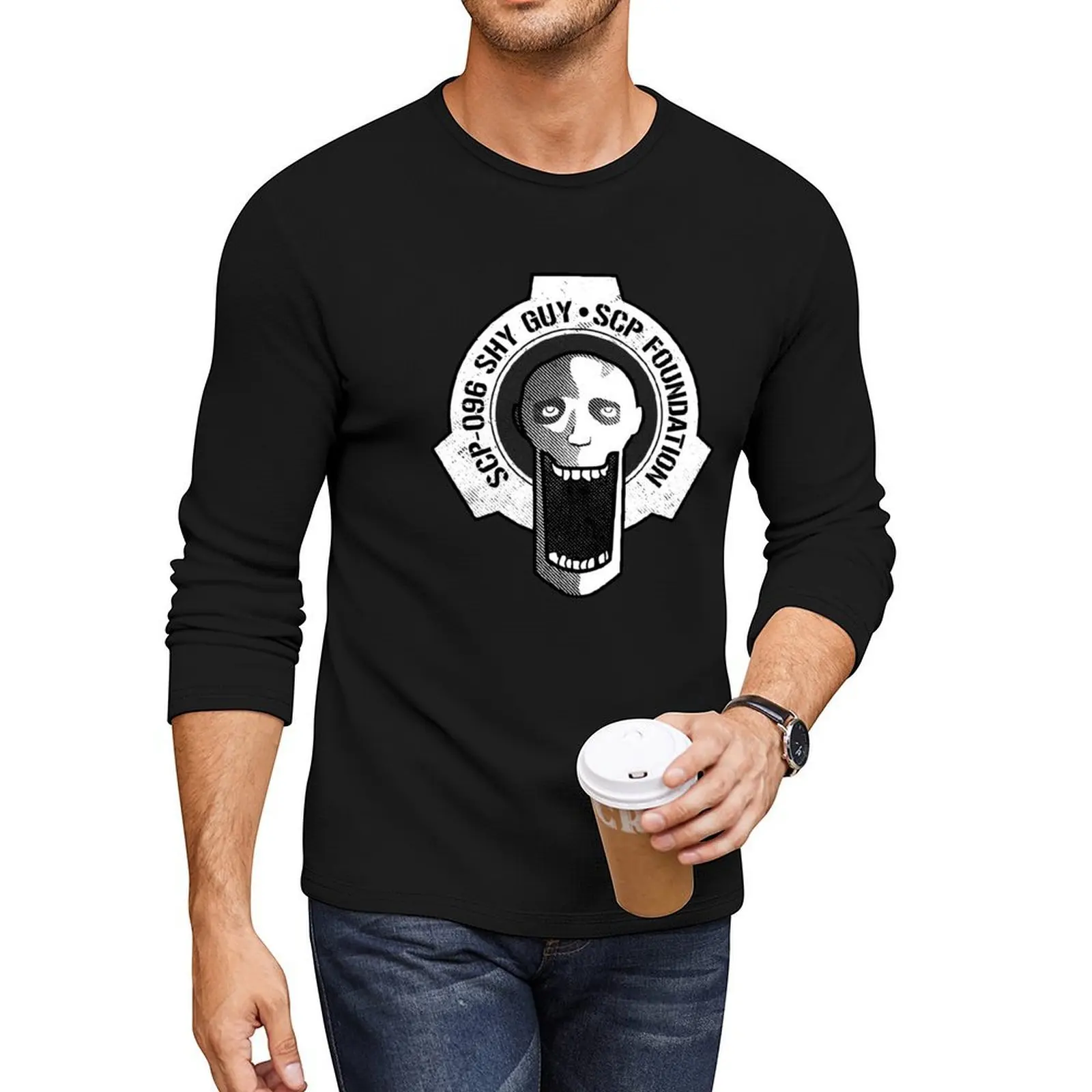 

SCP-096 Shy Guy SCP Foundation Long T-Shirt Oversized t-shirt vintage clothes korean fashion men graphic t shirts