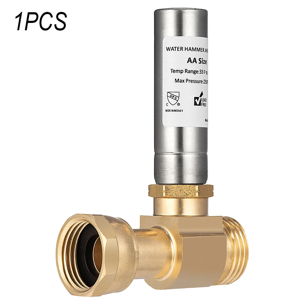 3/4" NH Thread Stainless Steel Washing Machine Water Hammer Arrester Arrester Brass Water Hammer Arrestors