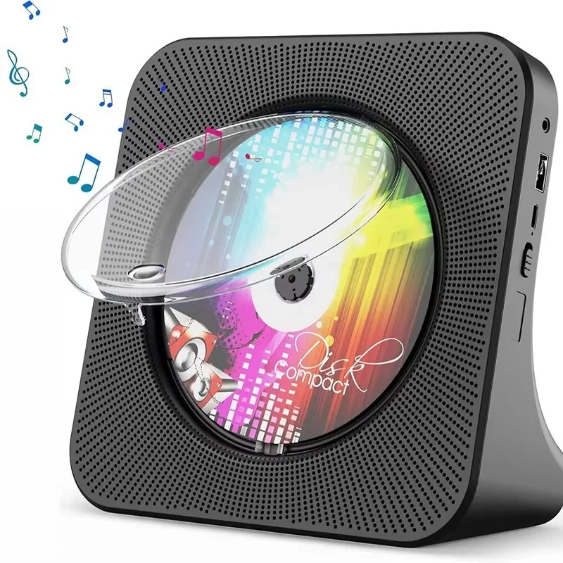 Hot Rechargeable CD Player with Bluetooth Infrared Remote Control Built-in Speaker AUX USB FM Radio For CD-R/CD-RW Music Player