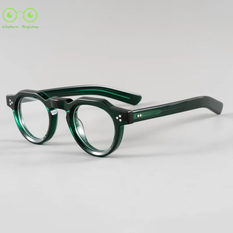 

2026 New Women Retro Thick High-Quality Acetate Round Artistic Style Men Niche Fashionable Thick-Framed Casual Eyeglass Frame