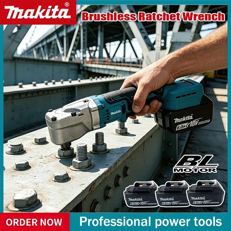 

Makita Wireless Brushless Ratchet Wrench 1/2 Inch Right Angle Electric Wrench Tool Car Repair Tools for Makita 18V Battery
