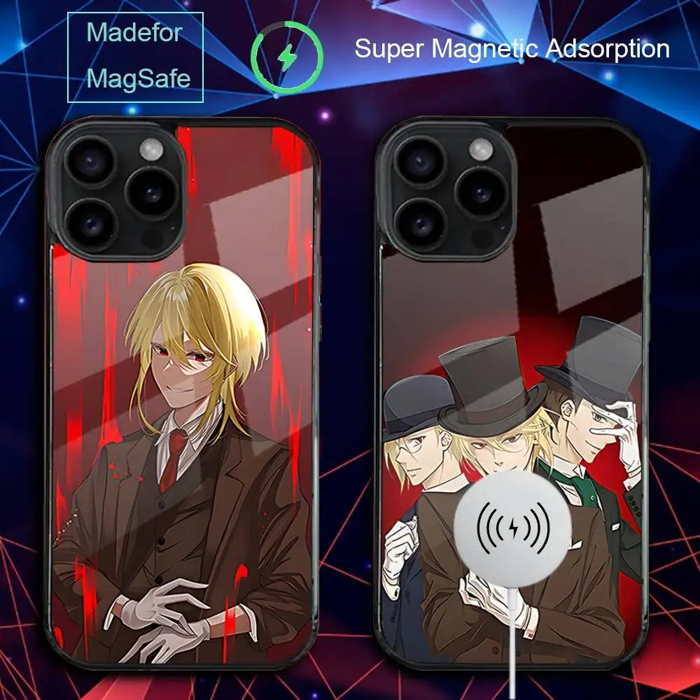 

M-Moriarty Anime William Phone Case For iPhone 17,16,15,14,13,12,11,Pro,Max,Plus,Mini,SE4,E Magnetic Magsafe Wireless Charging