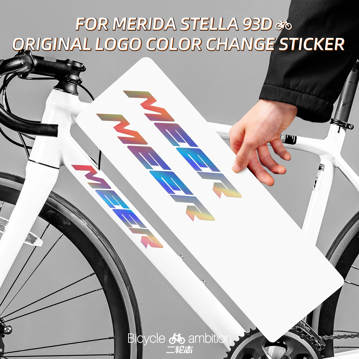 

For MERIDA Scultura 93D Road Bike LOGO Stickers Color Change Frame Down Tube Refresh Look Bike Decor Stickers