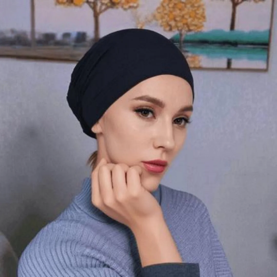 3Pcs Muslimischen Modale Innere Hijab Caps Frauen Einfarbig Unter Hijab Caps Stretchy Atmungsaktive Volle Abdeckung Unterkappe Motorhaube
