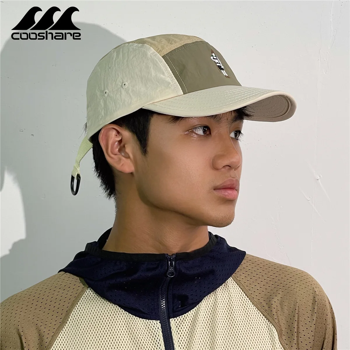 Japanese Splicing Five-Piece Cap Summer Quick-Drying Breathable Duck Tongue Cap Men'S Colorful Soft Top Baseball Cap Camping Cap