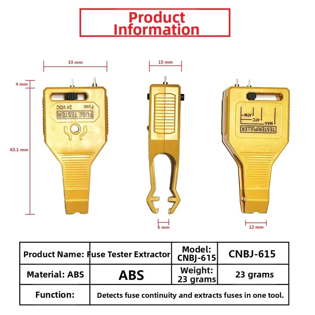 1PCS 12V 24V Fuse Tester Tool With LED Indicator For ATC ATM MAXI Fuses Car Truck Marine