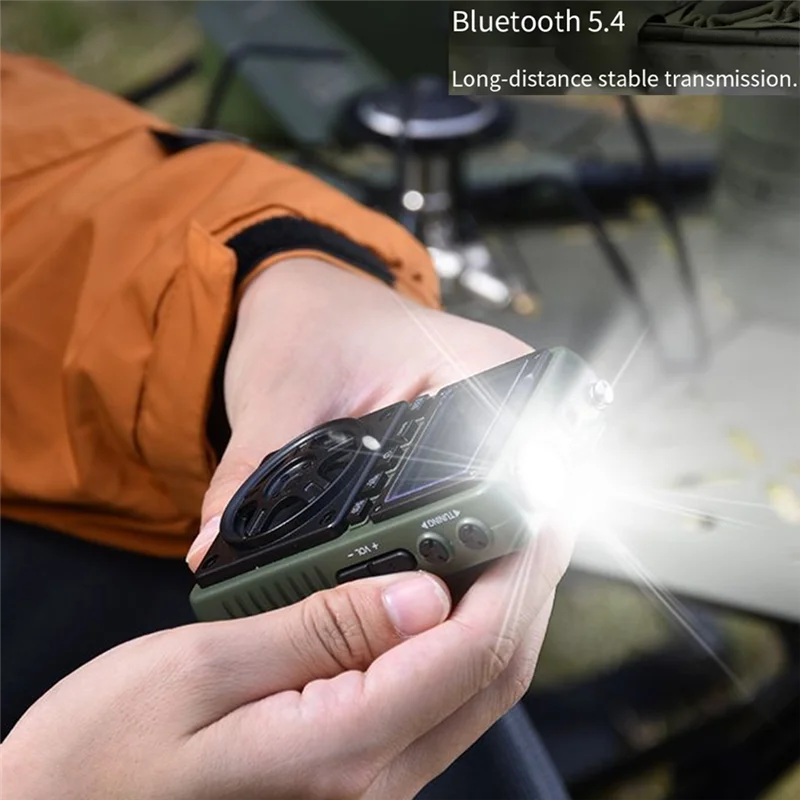 ABGI-Mini rádio portátil multifuncional AM/FM portátil de bolso Bluetooth digital para idosos cartão de banda completa